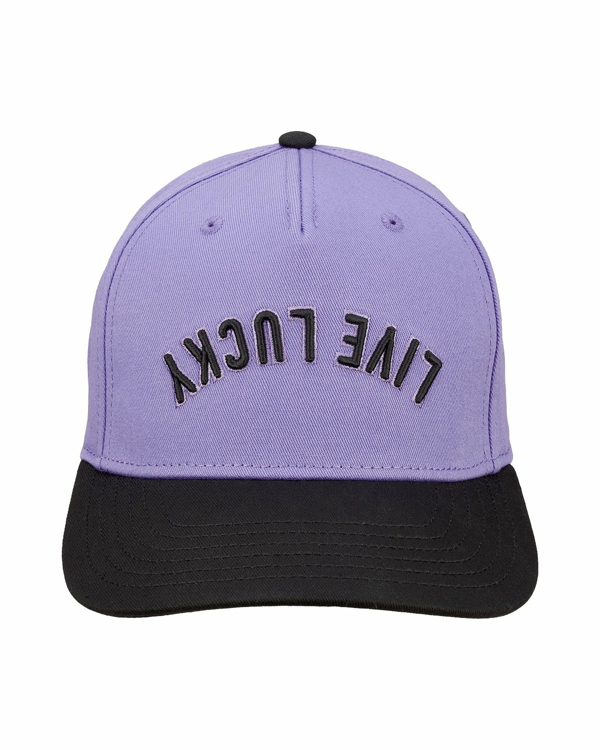 Trendy Vintage-Inspired Purple Hat with Black Brim