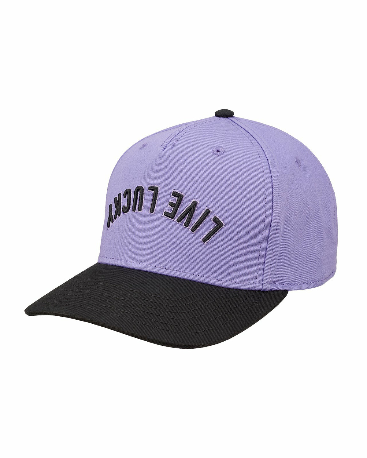 Trendy Vintage-Inspired Purple Hat with Black Brim