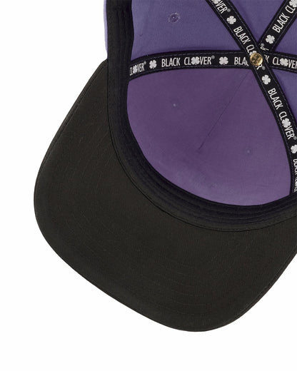Trendy Vintage-Inspired Purple Hat with Black Brim