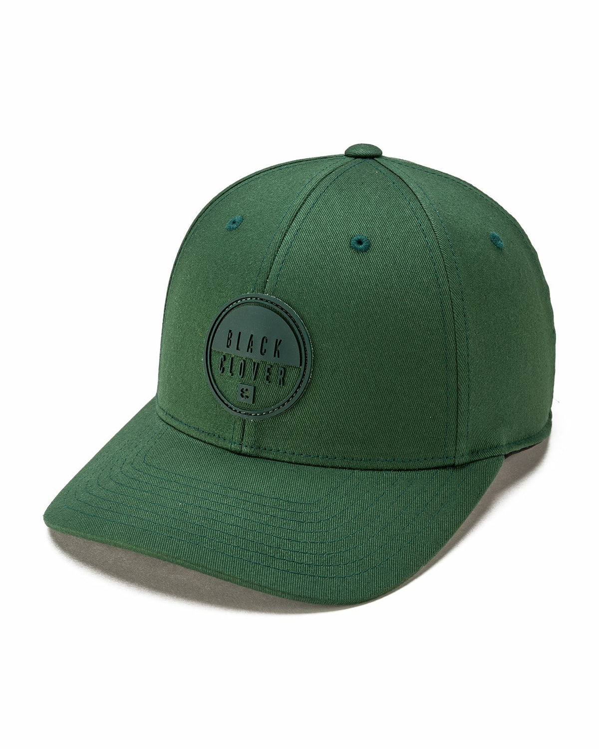Dark Green Adjustable Golf Hat with Black Clover Logo