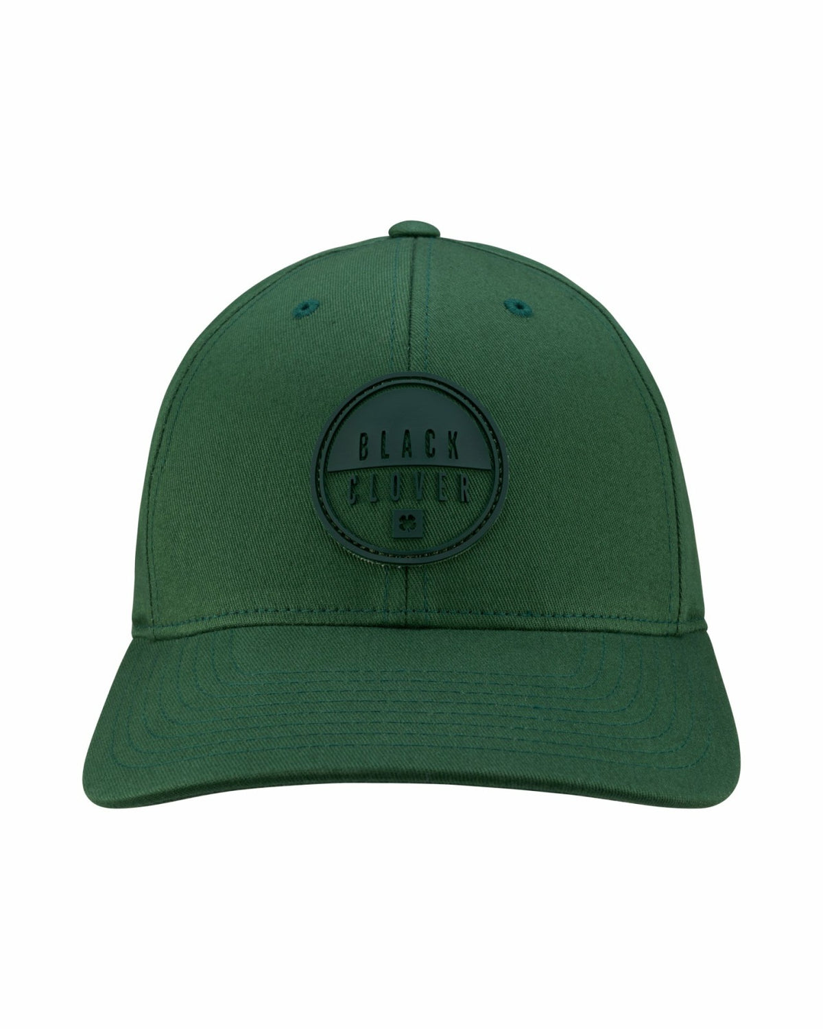 Dark Green Adjustable Golf Hat with Black Clover Logo