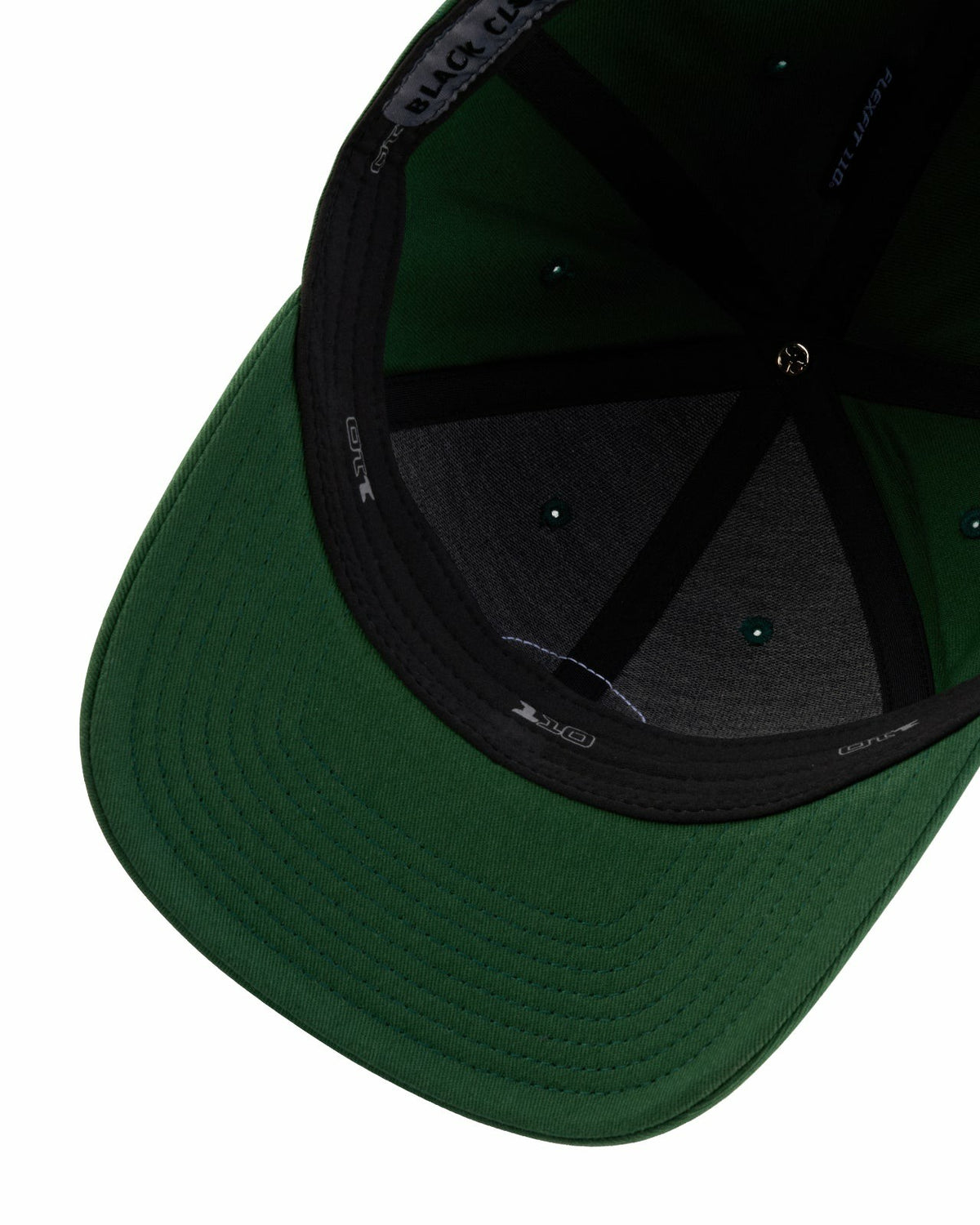 Dark Green Adjustable Golf Hat with Black Clover Logo