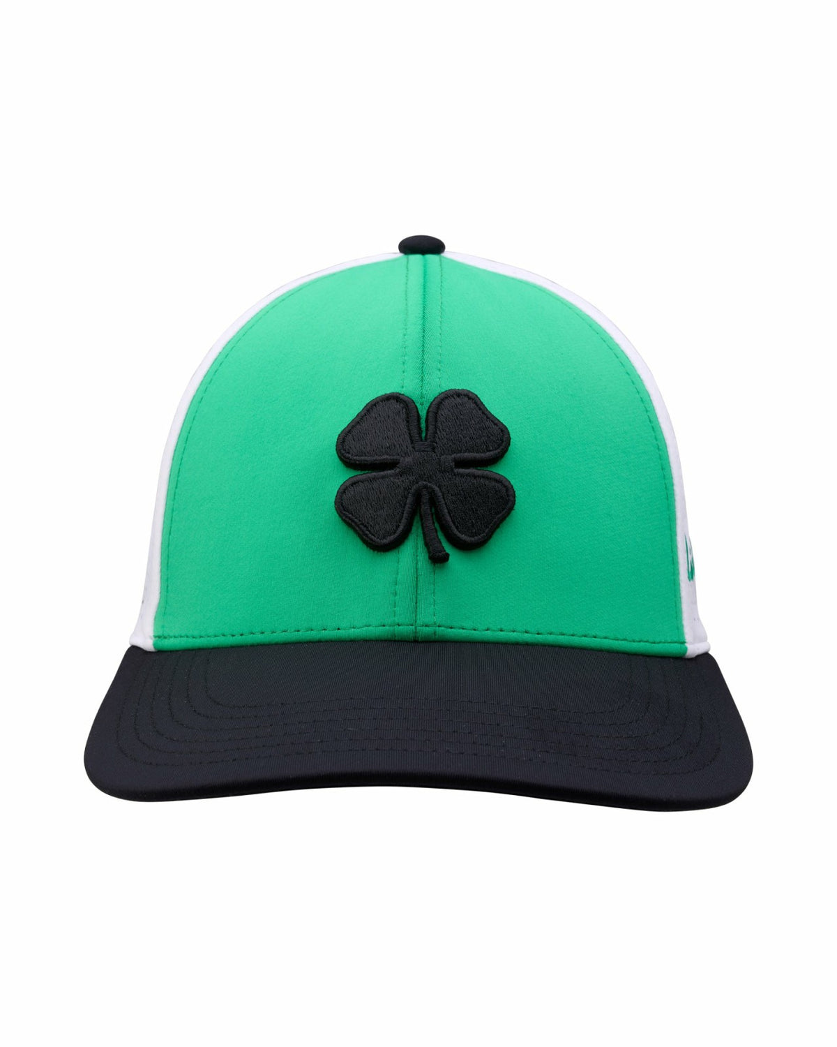 Bright Green Perforated Golf Hat with Black Clover