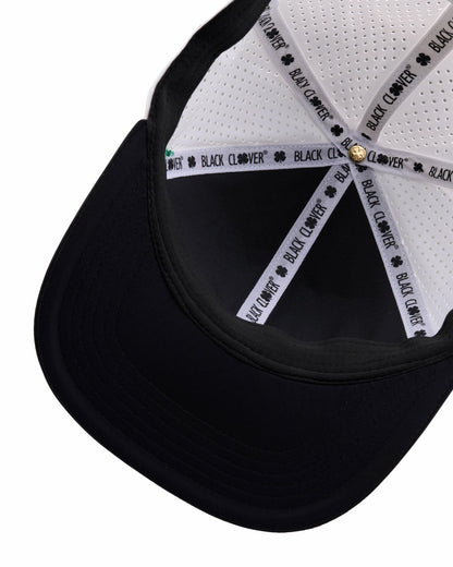 Bright Green Perforated Golf Hat with Black Clover