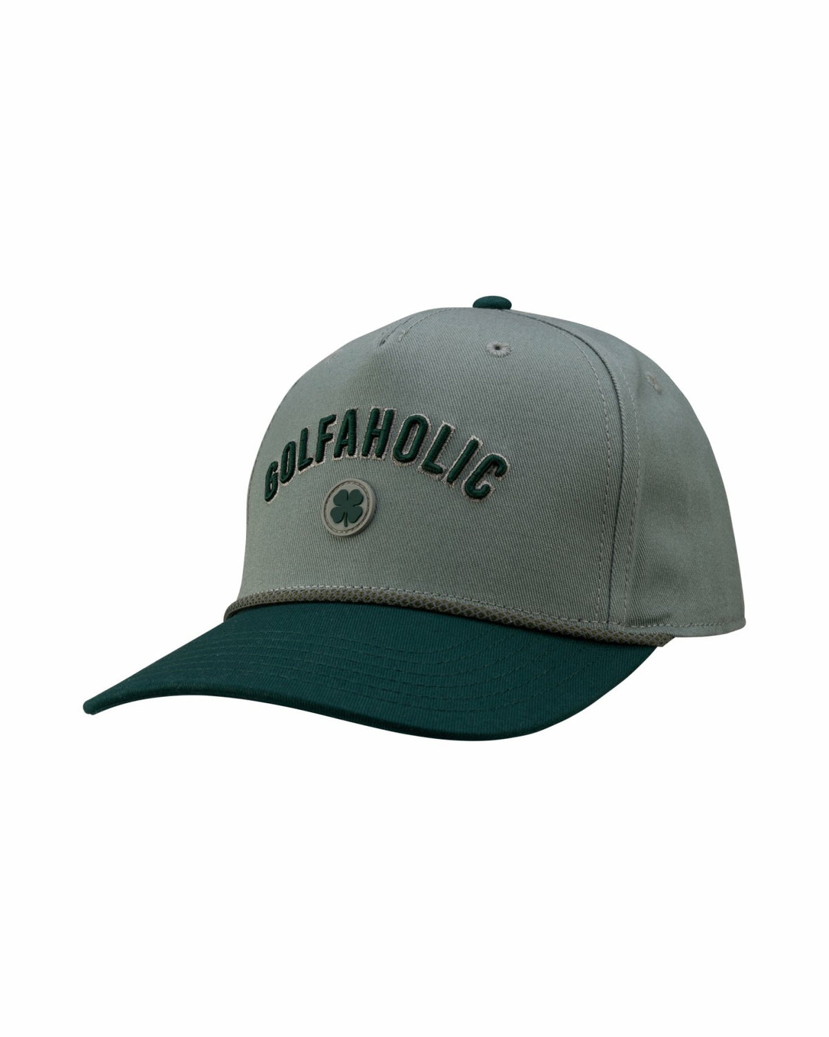 Vintage Green Golf Snapback Hat with Clover Logo