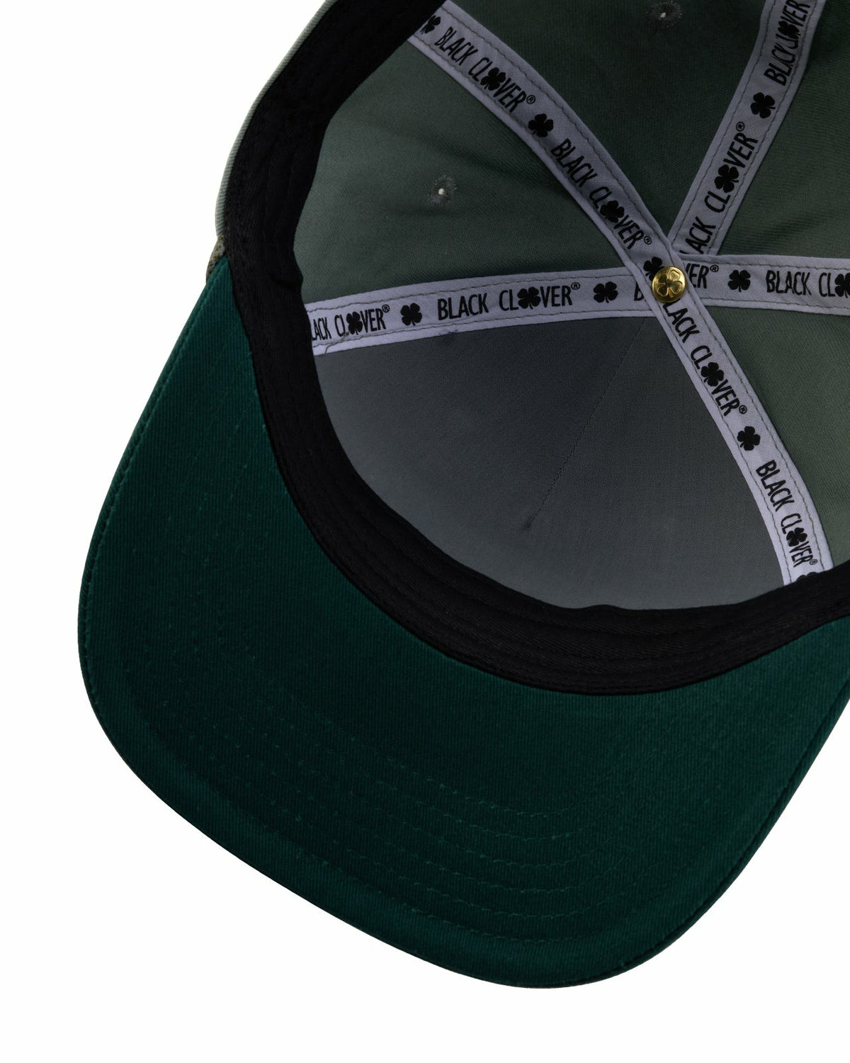 Vintage Green Golf Snapback Hat with Clover Logo