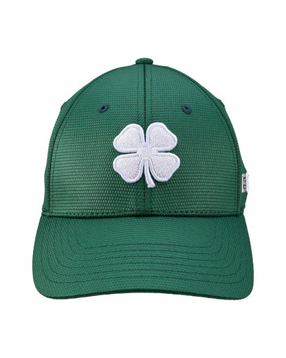 Comfortable Versatile Green Hat with Tan Clover