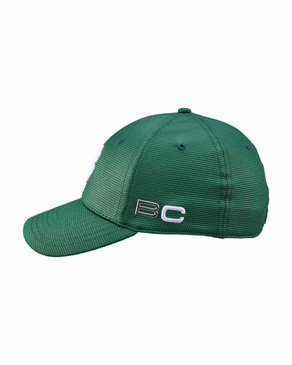 Comfortable Versatile Green Hat with Tan Clover