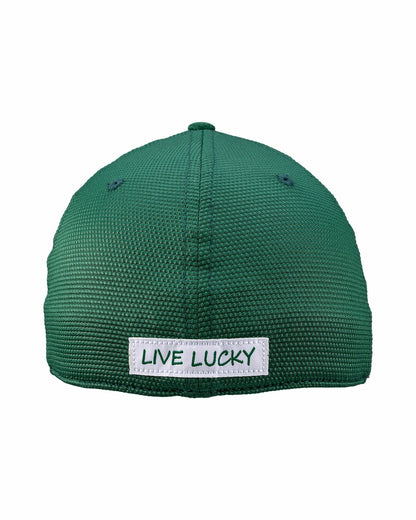 Comfortable Versatile Green Hat with Tan Clover