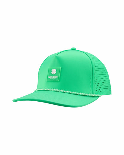Trendy Unisex Green Summer Rope Snapback Hat with Clover Patch