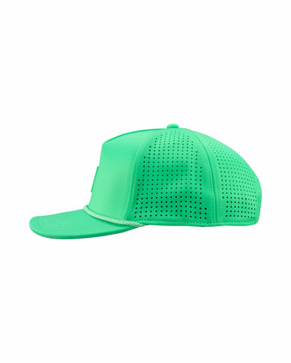 Trendy Unisex Green Summer Rope Snapback Hat with Clover Patch