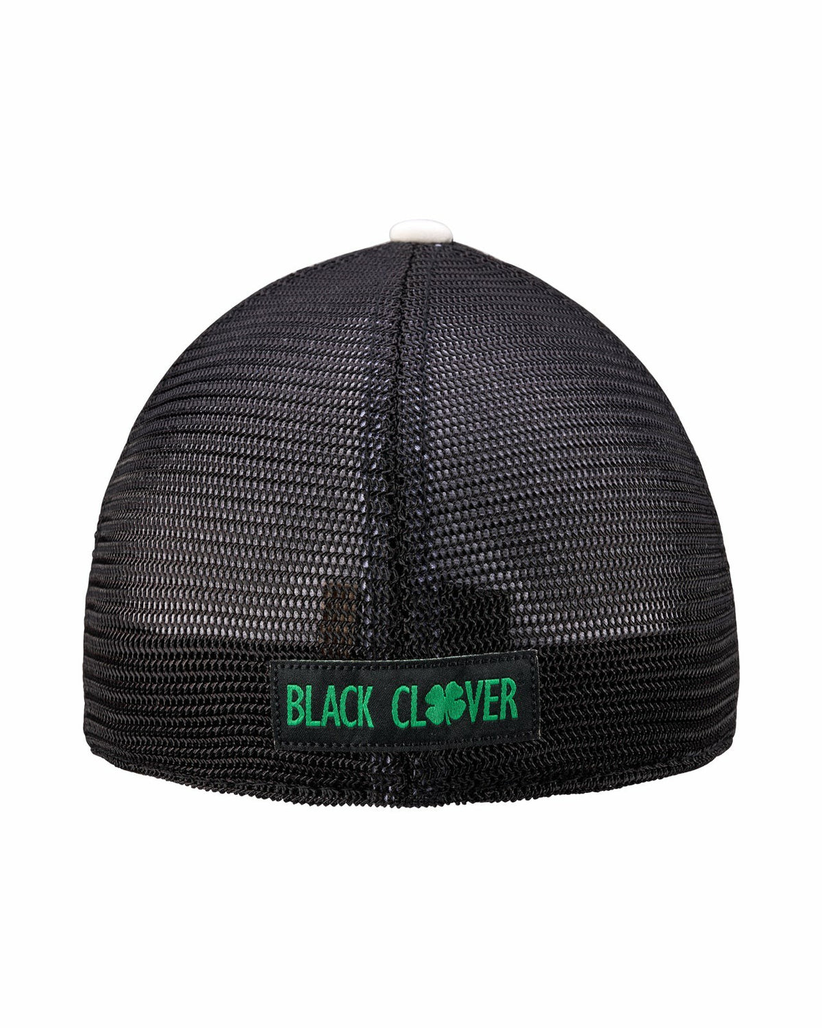 White and Green Mesh Golf Hat with St. Patrick's Day Clover