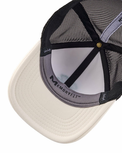 White and Green Mesh Golf Hat with St. Patrick's Day Clover