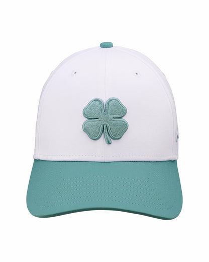 White and Green Premium Clover Hat for Golf and Lifestyle
