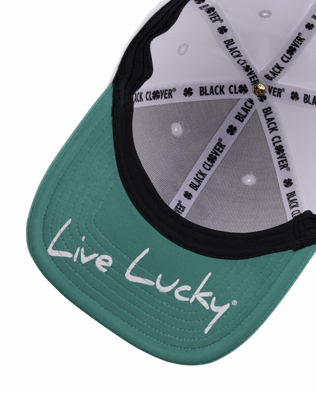 White and Green Premium Clover Hat for Golf and Lifestyle
