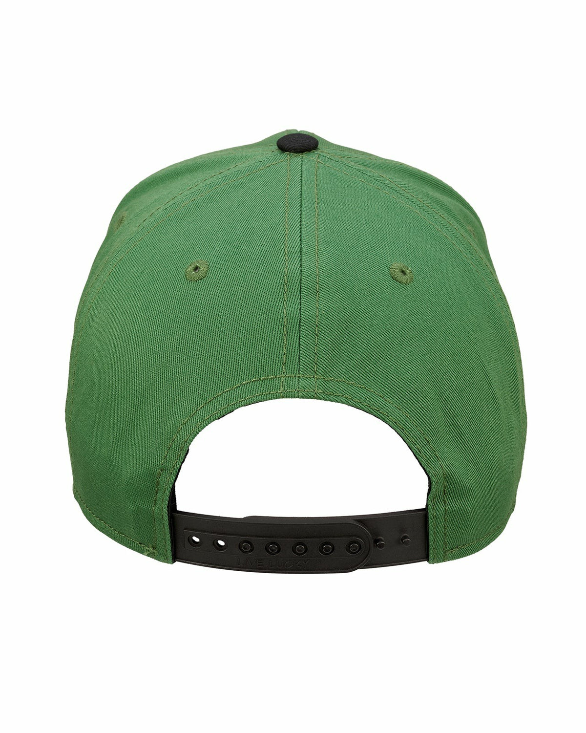 Trendy Vintage-Inspired Green Hat with Black Brim
