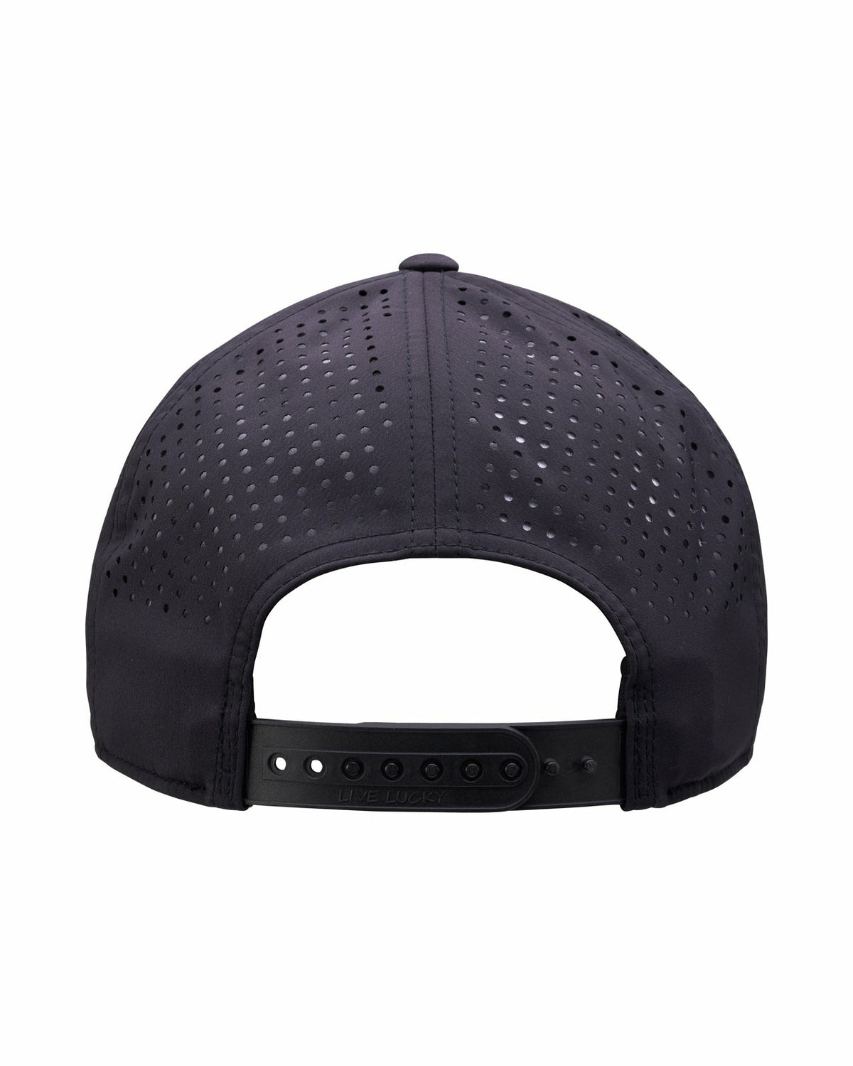 Breathable Black Golf Hat with Rope and Patch