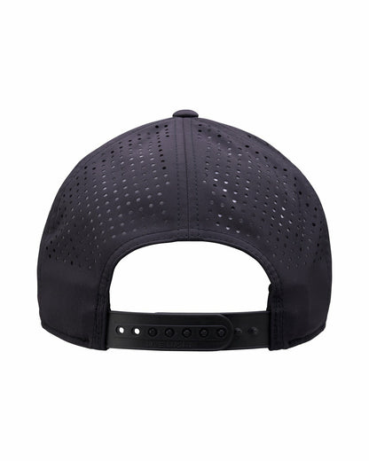 Breathable Black Golf Hat with Rope and Patch
