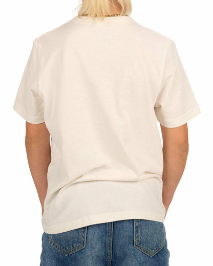 Super Soft Kid's Ivory Graphic Tee with Live Lucky logo