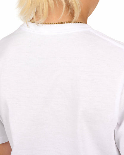 Super Soft Kids' White Graphic Tee with Live Lucky logo