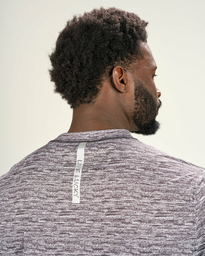 Men's Light Grey Athletic Fit Tee for Gym and Performance
