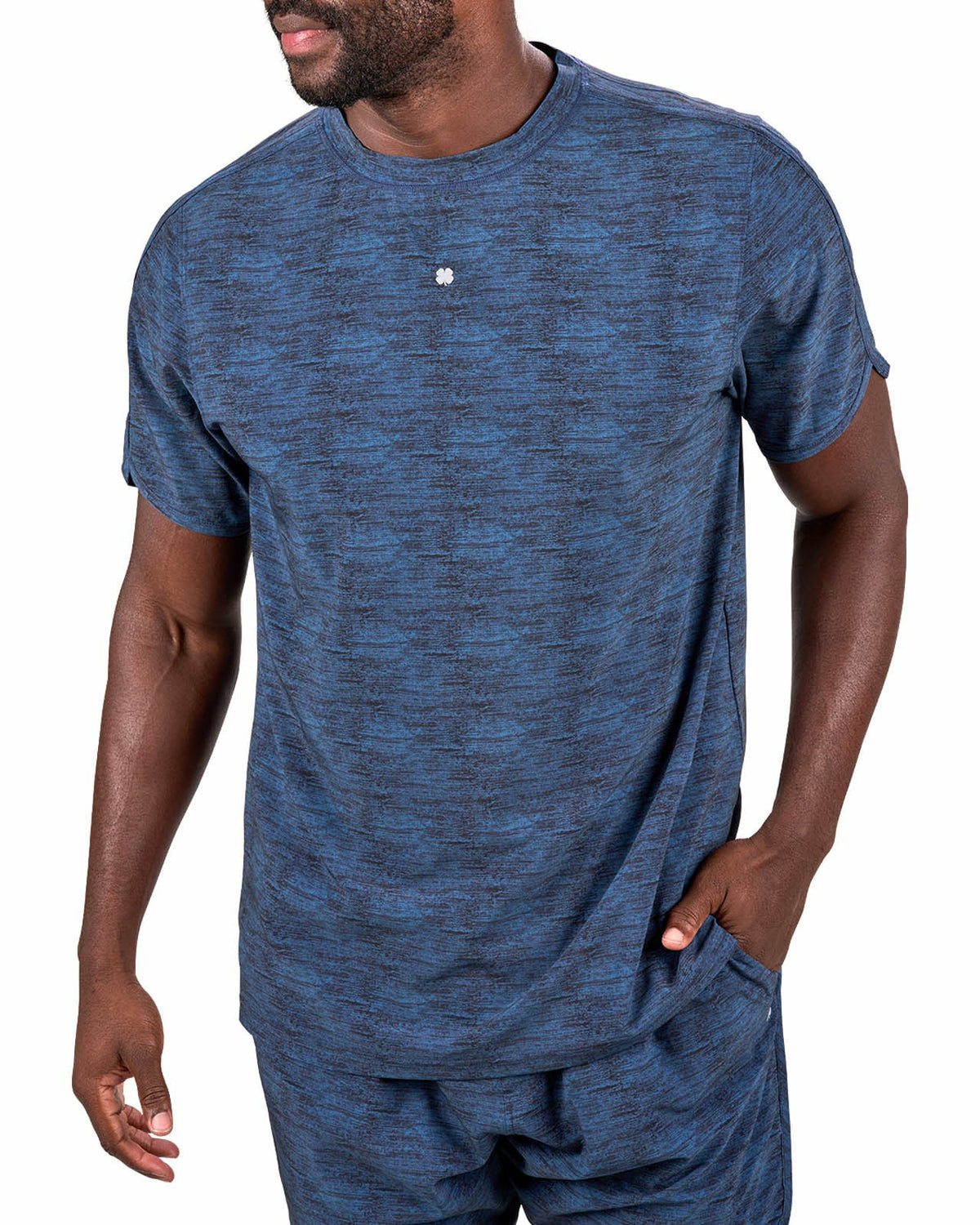 Men's Navy Athletic Fit Tee for Gym and Performance