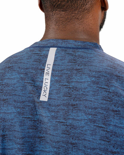 Men's Navy Athletic Fit Tee for Gym and Performance