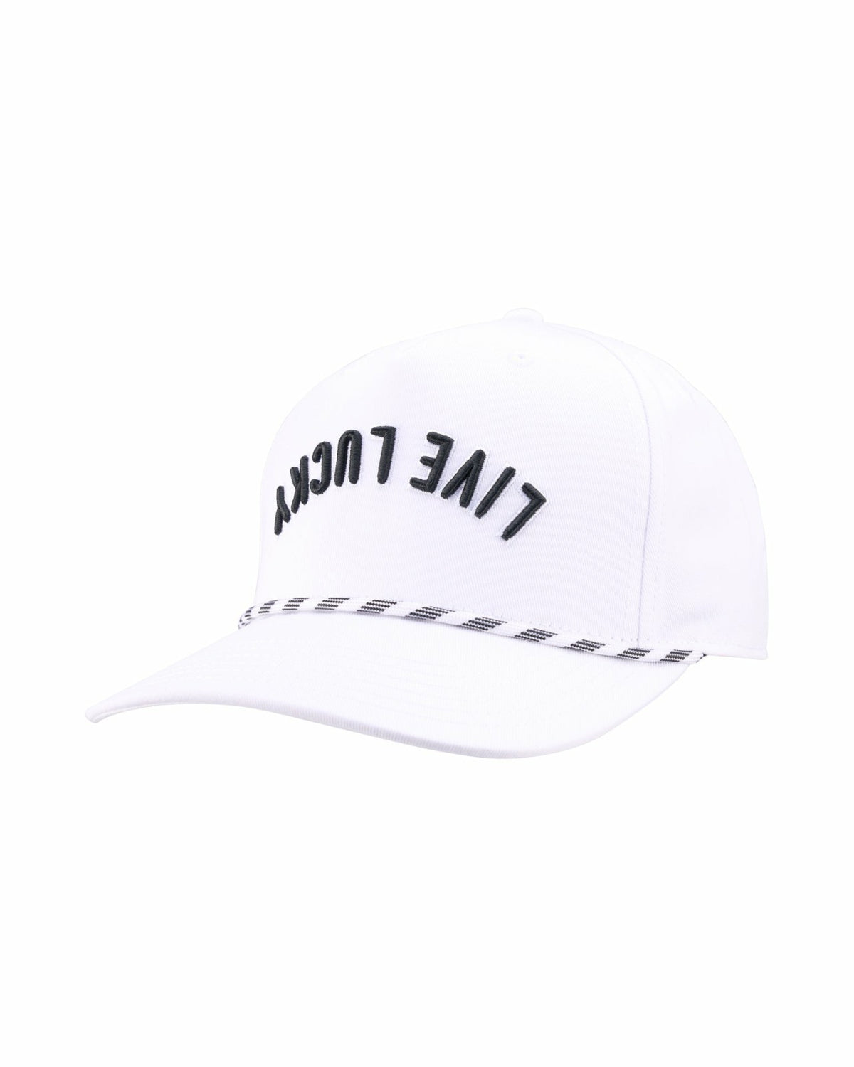 Trendy Vintage-Inspired White Hat with Rope Brim