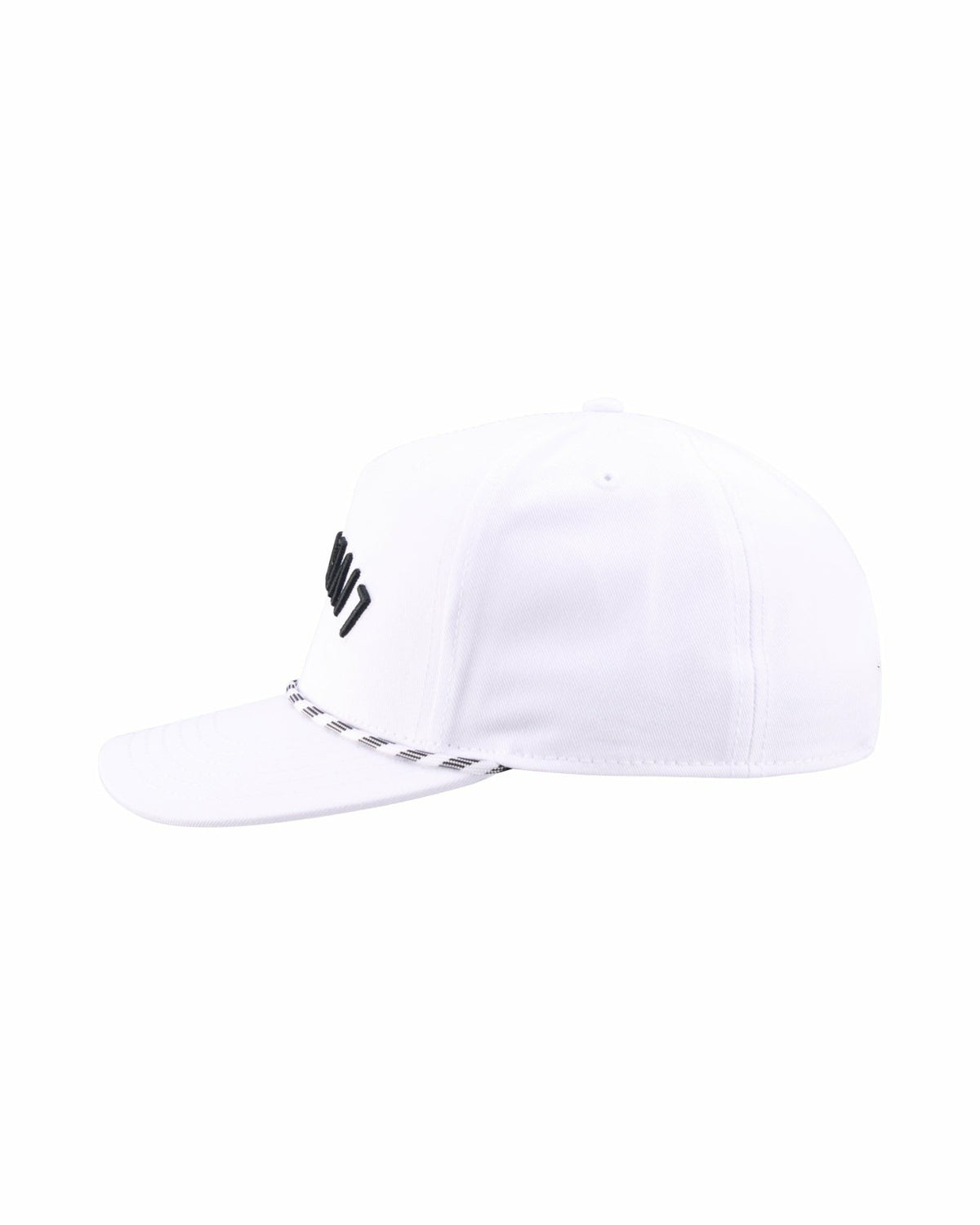 Trendy Vintage-Inspired White Hat with Rope Brim