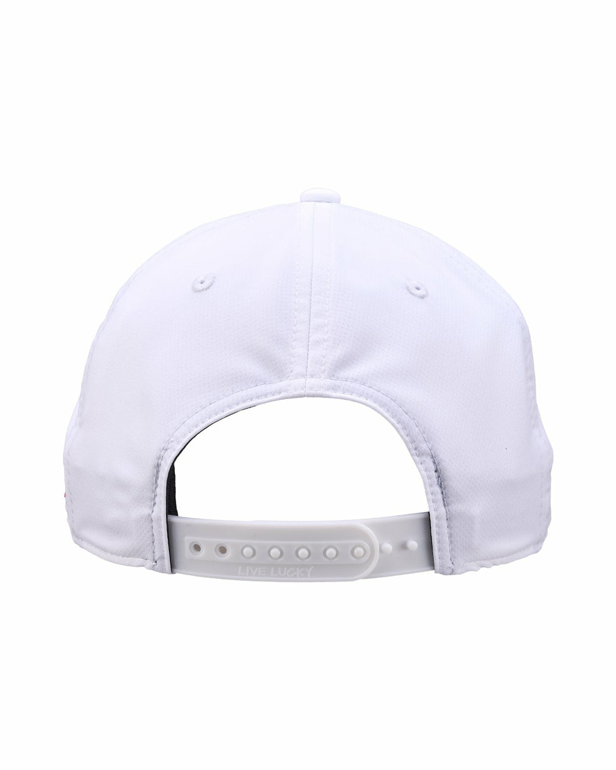 Unisex White Summer Rope Snapback Hat with Pink Clover Logo