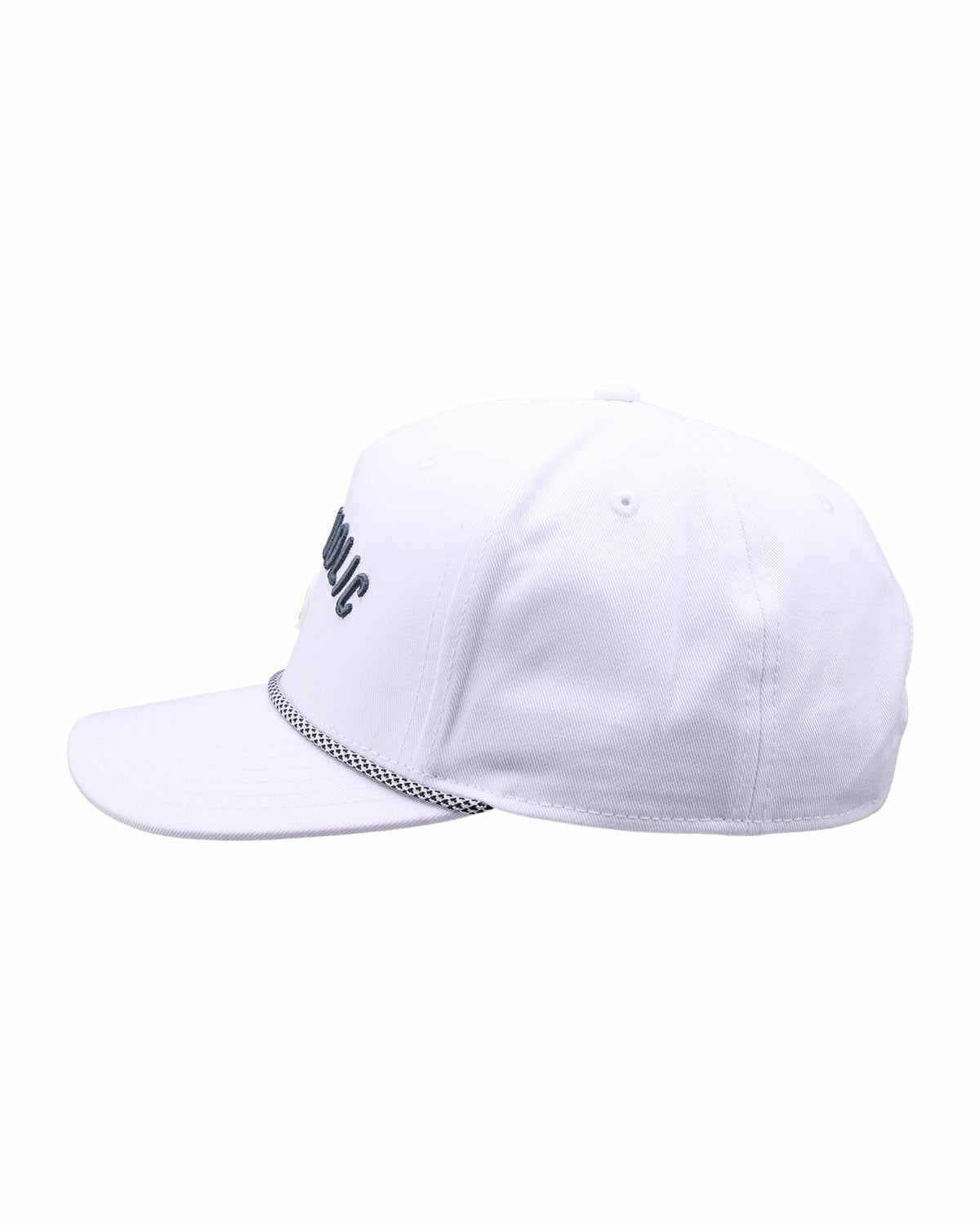 Vintage White Golf Snapback Hat with Clover Logo