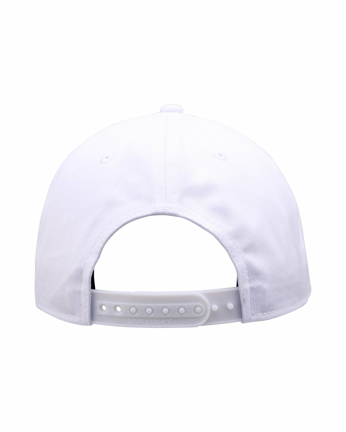 Vintage White Golf Snapback Hat with Clover Logo
