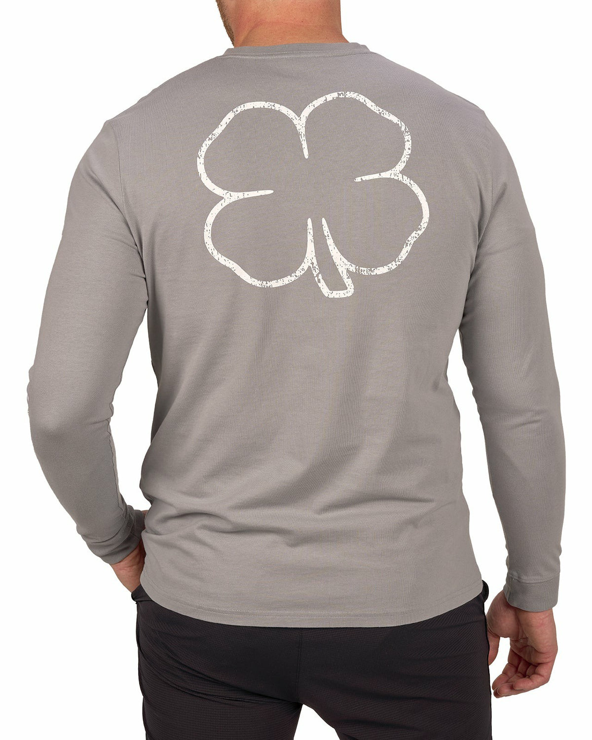 Retro Long-Sleeved Light Grey Graphic T-Shirt