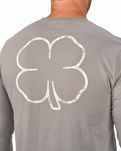 Retro Long-Sleeved Light Grey Graphic T-Shirt