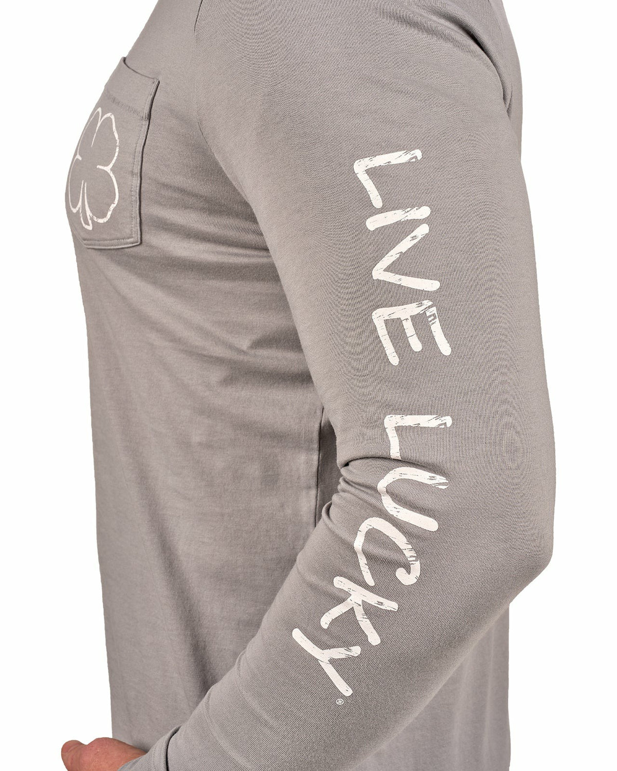 Retro Long-Sleeved Light Grey Graphic T-Shirt
