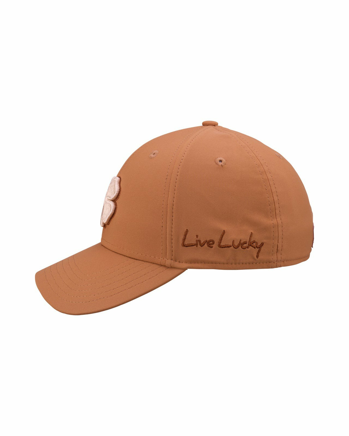 White and Brown Premium Clover Hat for Golf and Lifestyle