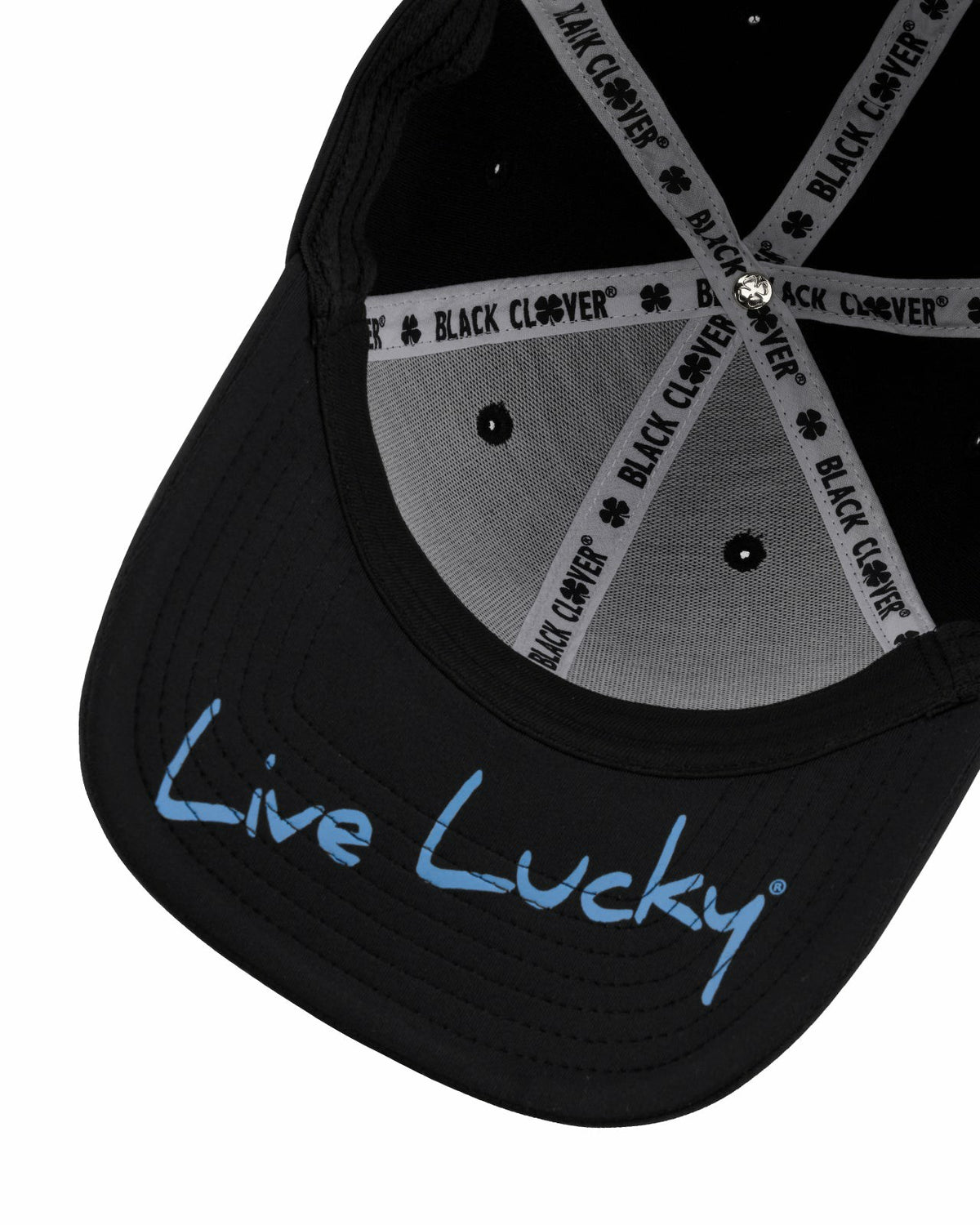 Light Blue and Black Premium Clover Hat for Golf and Lifestyle