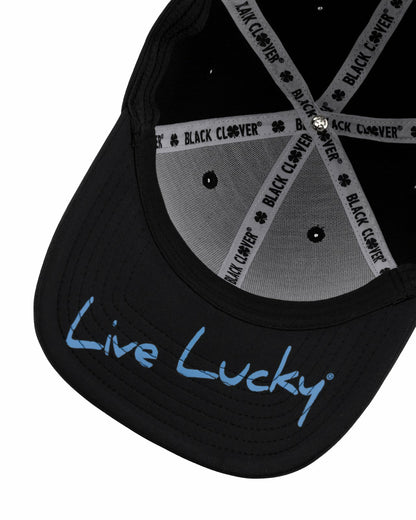 Light Blue and Black Premium Clover Hat for Golf and Lifestyle