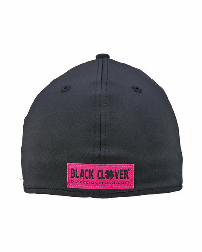 Bright Pink and Black Premium Clover Hat for Golf and Lifestyle
