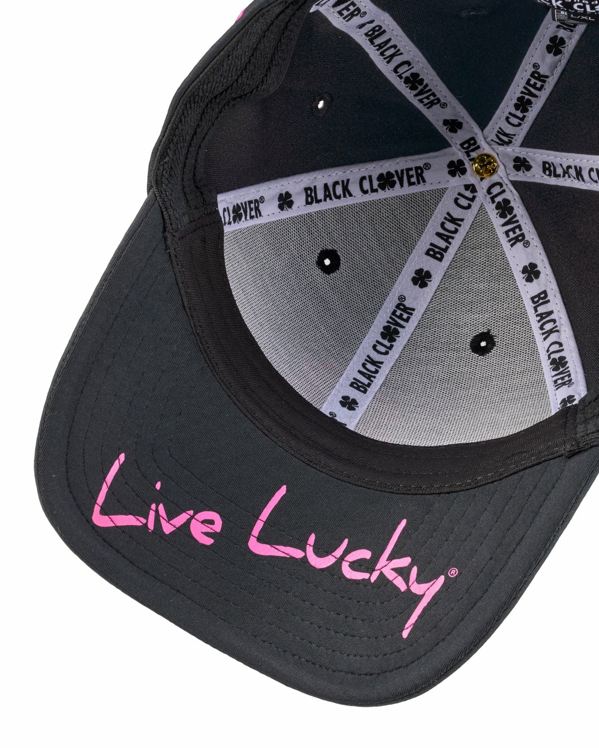 Bright Pink and Black Premium Clover Hat for Golf and Lifestyle