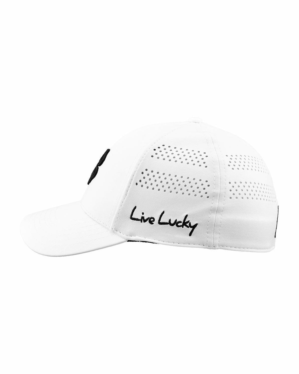 White Breathable Golf Hat with Comfortable Memory Foam