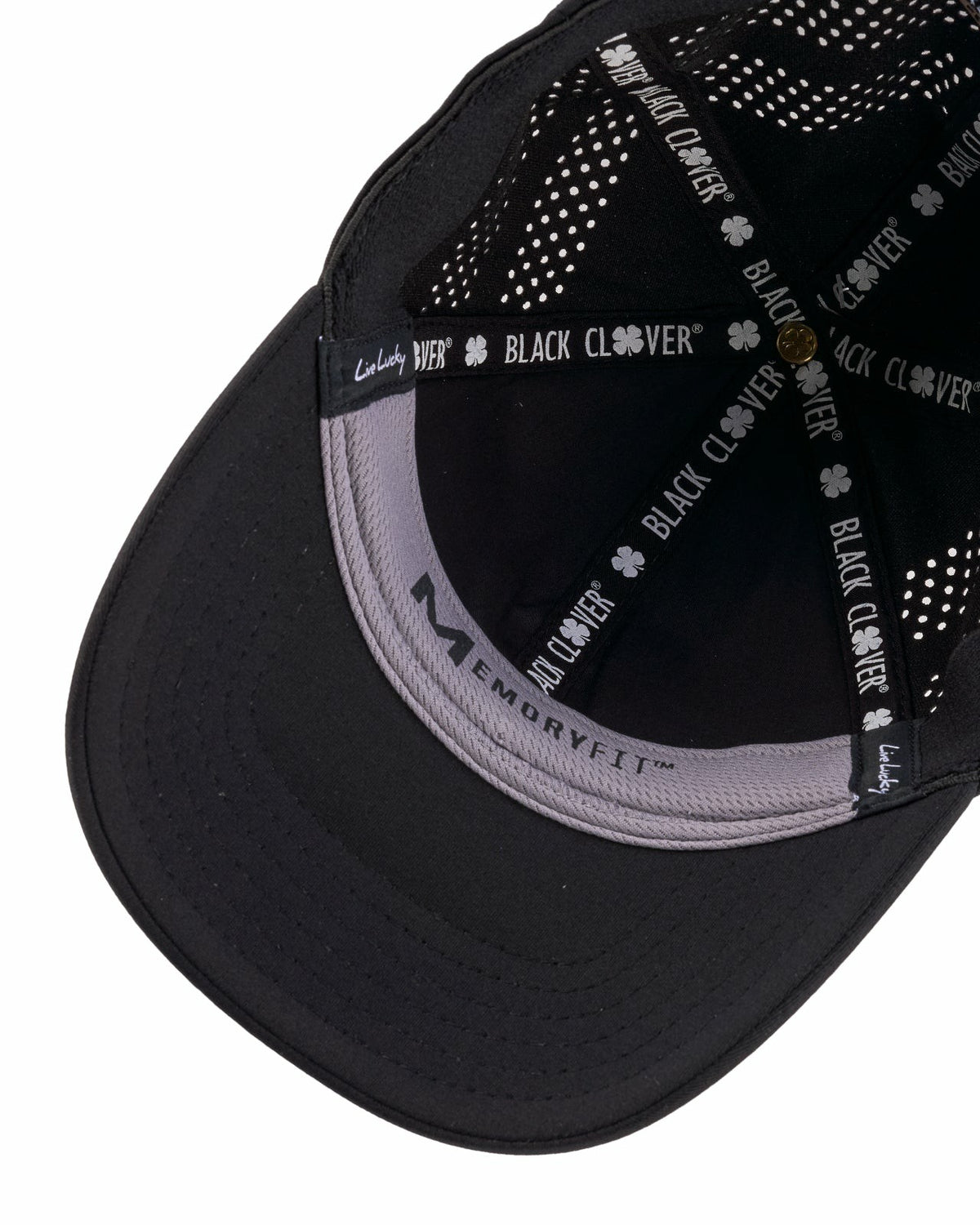 Black Breathable Golf Hat with Comfortable Memory Foam
