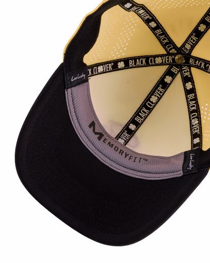 Yellow Breathable Golf Hat with Comfortable Memory Foam