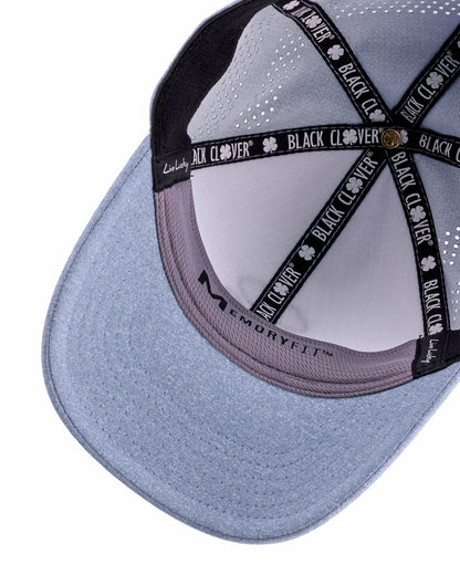 Light Blue Breathable Golf Hat with Comfortable Memory Foam