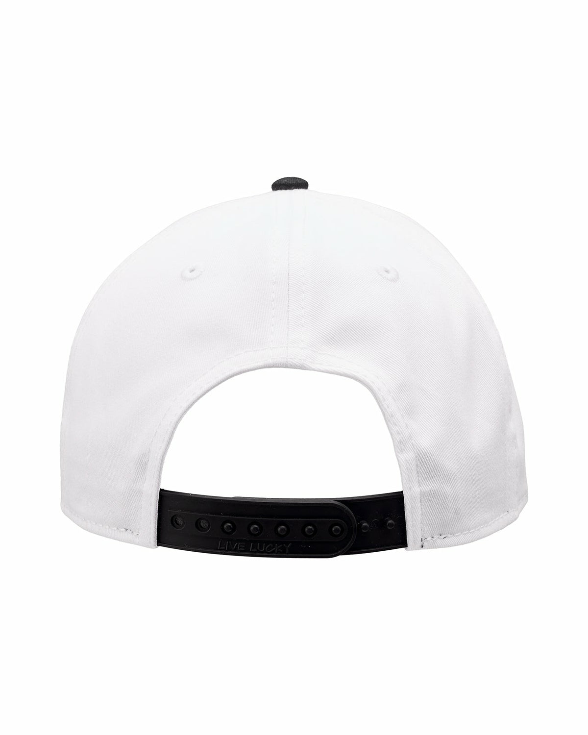 Kids' Adjustable Vintage White Hat with Black Brim