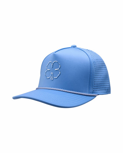 Kids' Perforated Blue Golf Hat with Chrome Clover and Rope