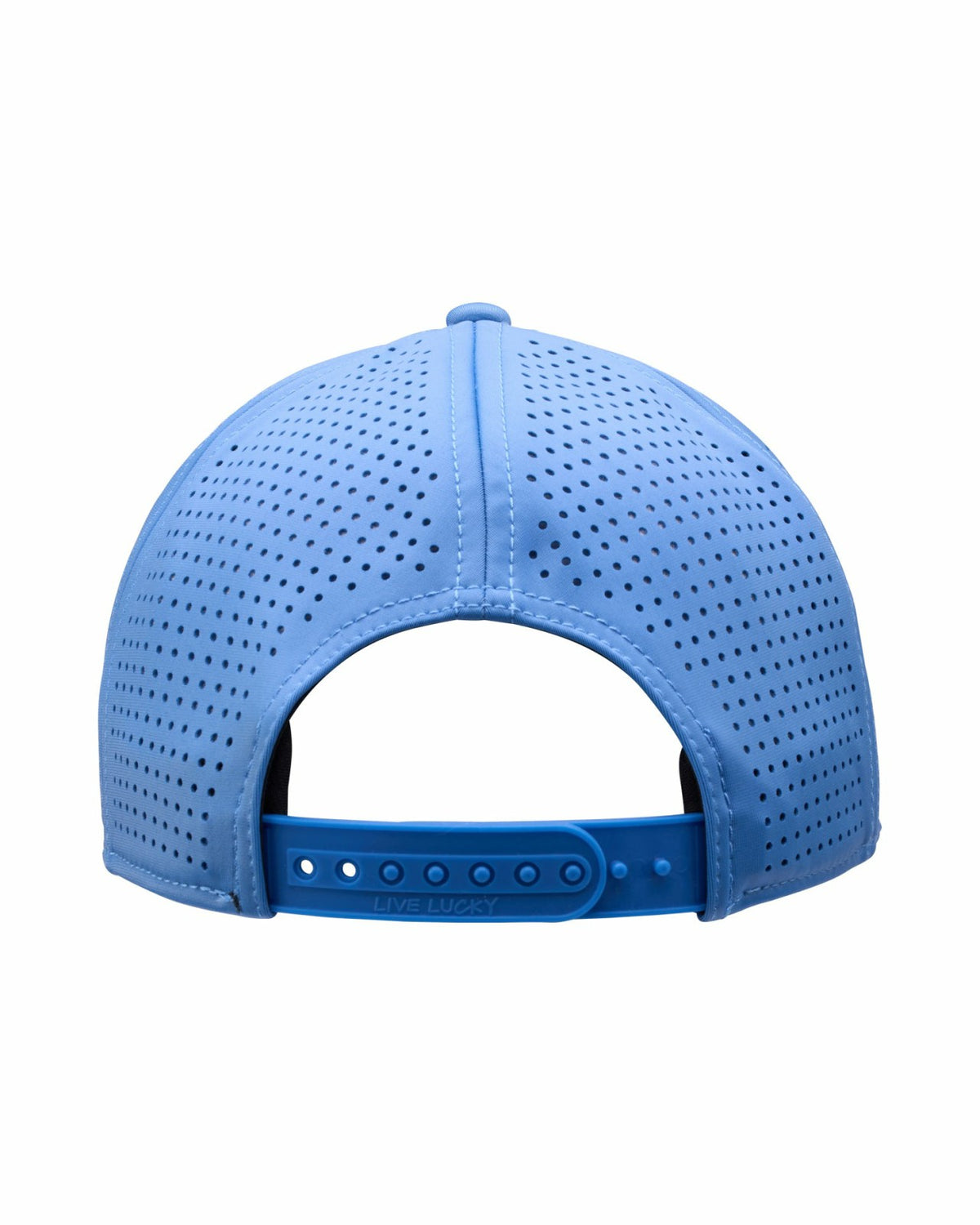 Kids' Perforated Blue Golf Hat with Chrome Clover and Rope
