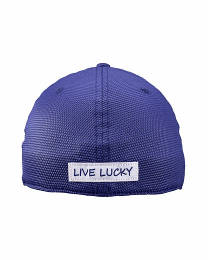 Comfortable Versatile Blue Hat with White Clover