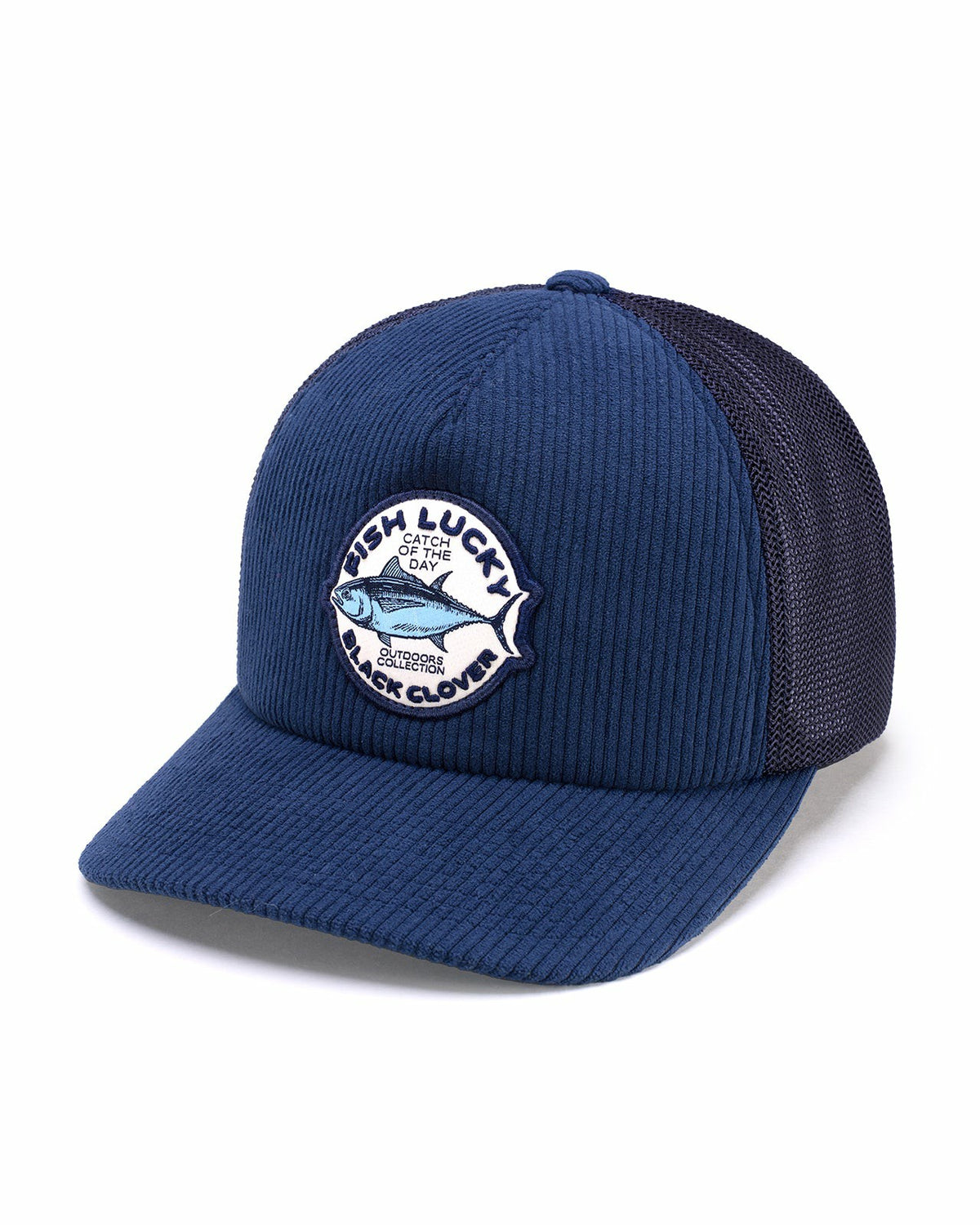 Adjustable Navy Blue Mesh Hat for Golf and Fishing