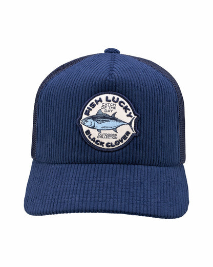 Adjustable Navy Blue Mesh Hat for Golf and Fishing